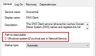 Service Host DNS Client high memory usage: