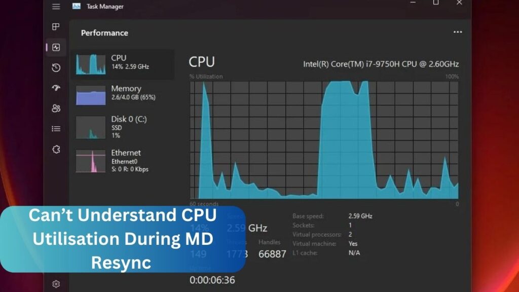 Can’t Understand CPU Utilisation During MD Resync