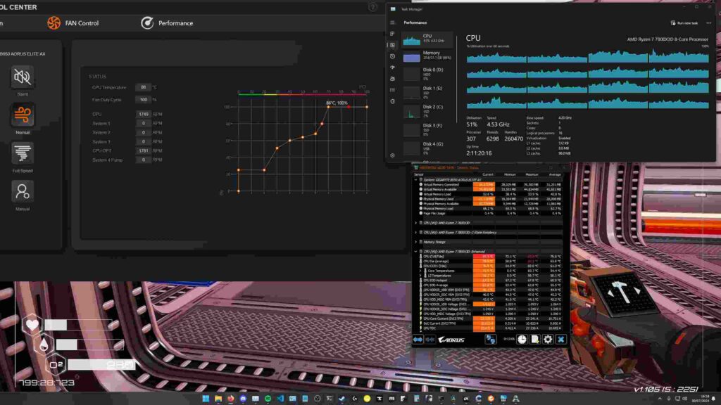 Idle CPU temp 7800x3d: