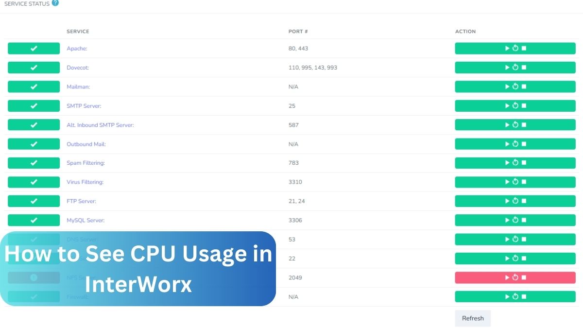 How to See CPU Usage in InterWorx